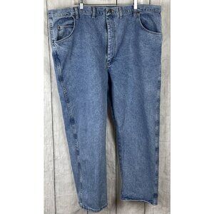 Wrangler Men's 48 x 30 Straight Leg Blue Jeans